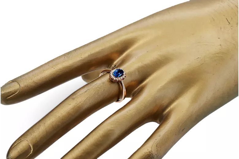 Original Vintage 14K Rose Gold Sapphire Ring Vintage style crc009r